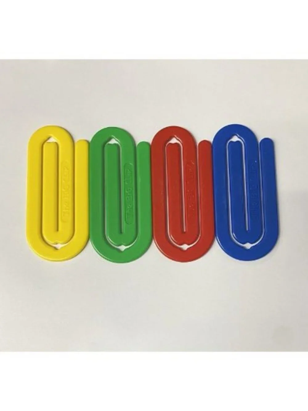 THE BIG CLIP Large Jumbo Plastic 4” Paperclips 1980s Office LOT 4 Colors